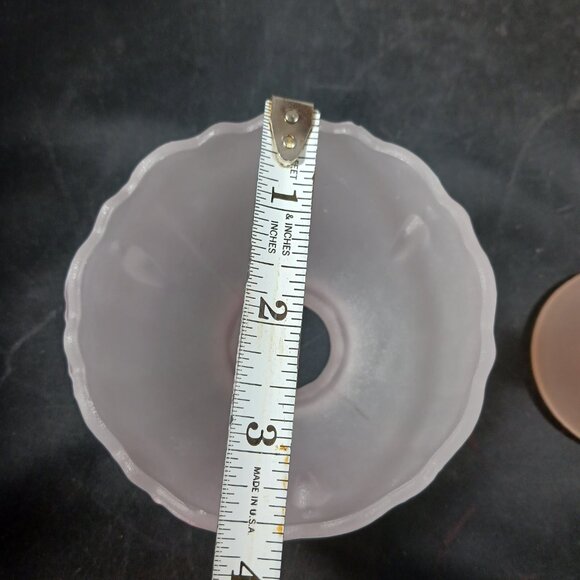 Vintage Soft Pink Satin Glass Frosted Fairy Lamp - Picture 8 of 10